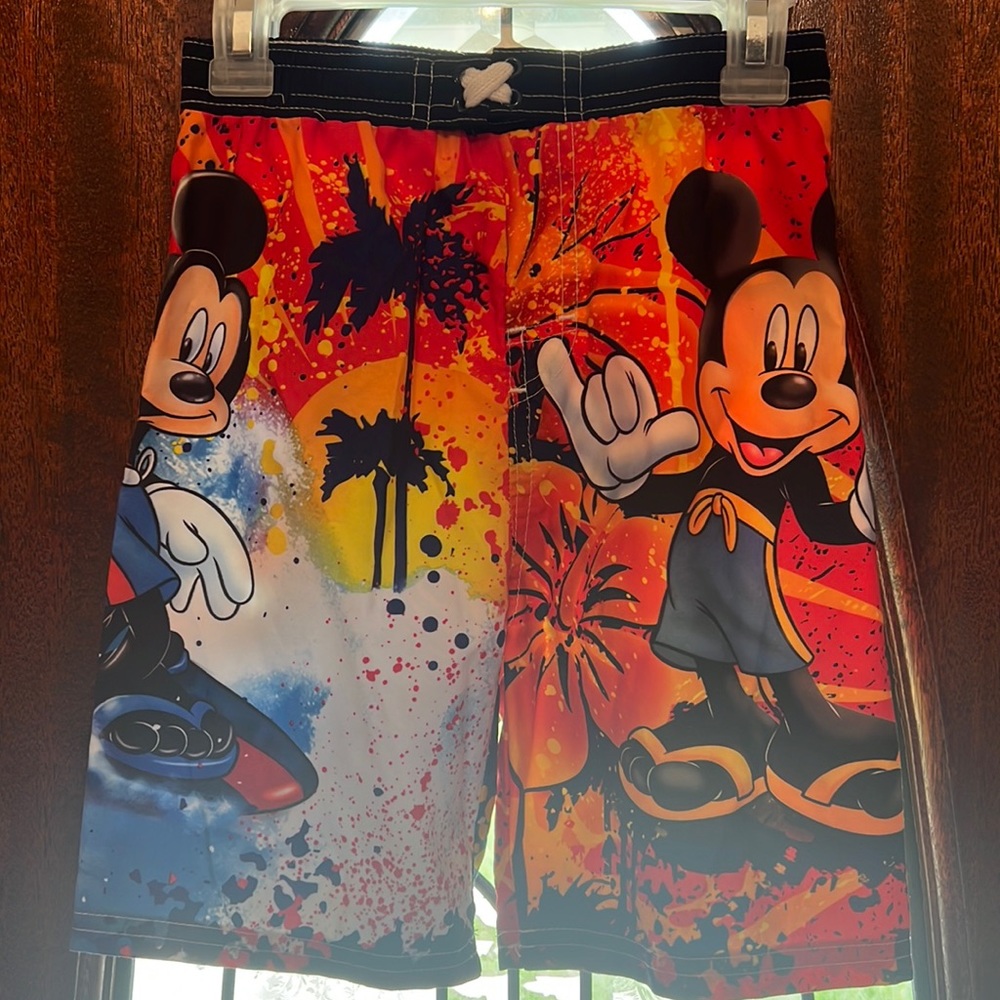 Toddler Mickey swim trunk.